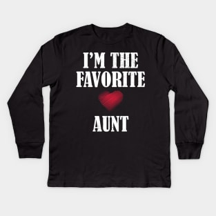 im the favorite aunt Kids Long Sleeve T-Shirt